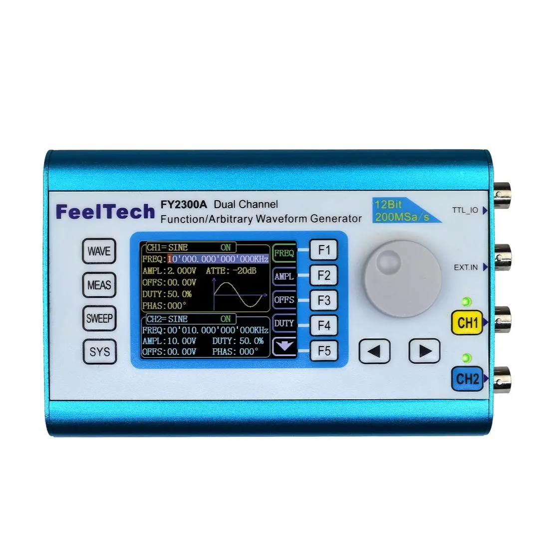 

FY2300 12MHz/20MHz Function Arbitrary Waveform Signal Source Generator Dual Channel Frequency Counter Meter Used With Spooky2