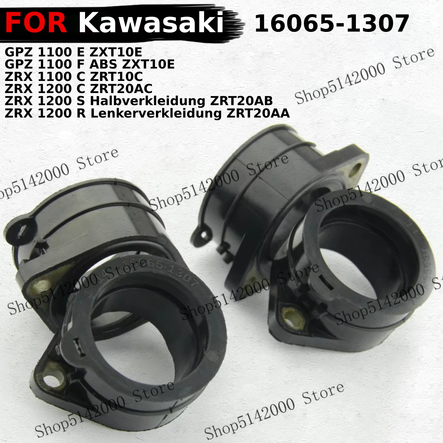 

Motorcycle Carburettor Interface Adapter Intake Manifold For Kawasaki GPZ 1100 E ZXT10E F ABS ZRX C ZRT10C OEM:16065-1307 4Pcs