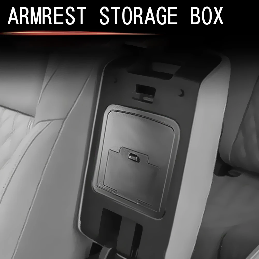 Für Mitsubishi Outlander 2022 2023 2024 2025 2026 Armlehnen-Organizer: Versteckter Aufbewahrungsbehälter mit oberer Ablage und weichem Silikonpolster – Detail 10