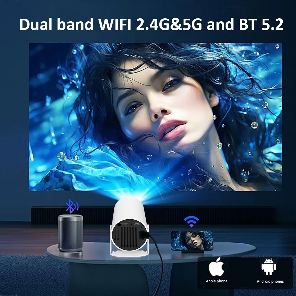 2025new DITONG HY300 pro جديد HD 4K جهاز عرض محمول أندرويد LED فيديو مسرح منزلي سينما صغيرة Proyector فيلم HY300plus