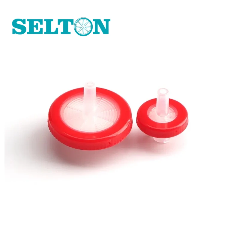 Filtro de jeringa de PTFE hidrofóbico, 25mm, uso en laboratorio