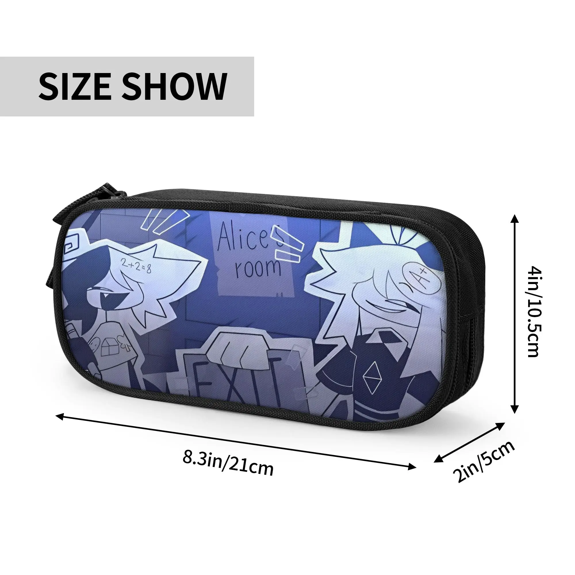 Cartoon Anime Miss Circle Pencil Case Classic  Fundamental Paper Education Pen Box Bags Kids Big Capacity Supplies Pencil Pouch