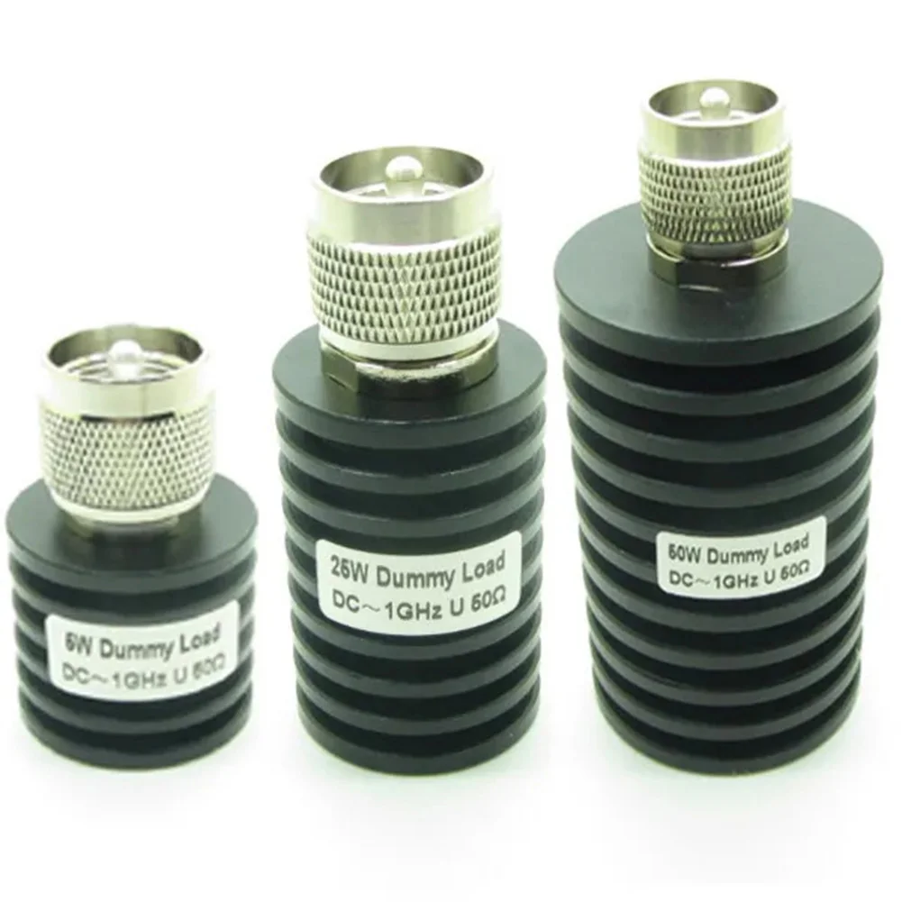 RF Coaxial Dummy Load Resistor, UHF PL259 Male Connector, 5-100W, 50Ω, 0-1GHz, Suitable For SO-239 Electrical Equipment Tools