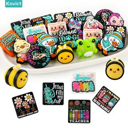 Kovict 5/10Pcs New Cartoon Focal Silicone Beads DIY Necklace Bracelet Keychain Handmade Accessories For Jewelry Making