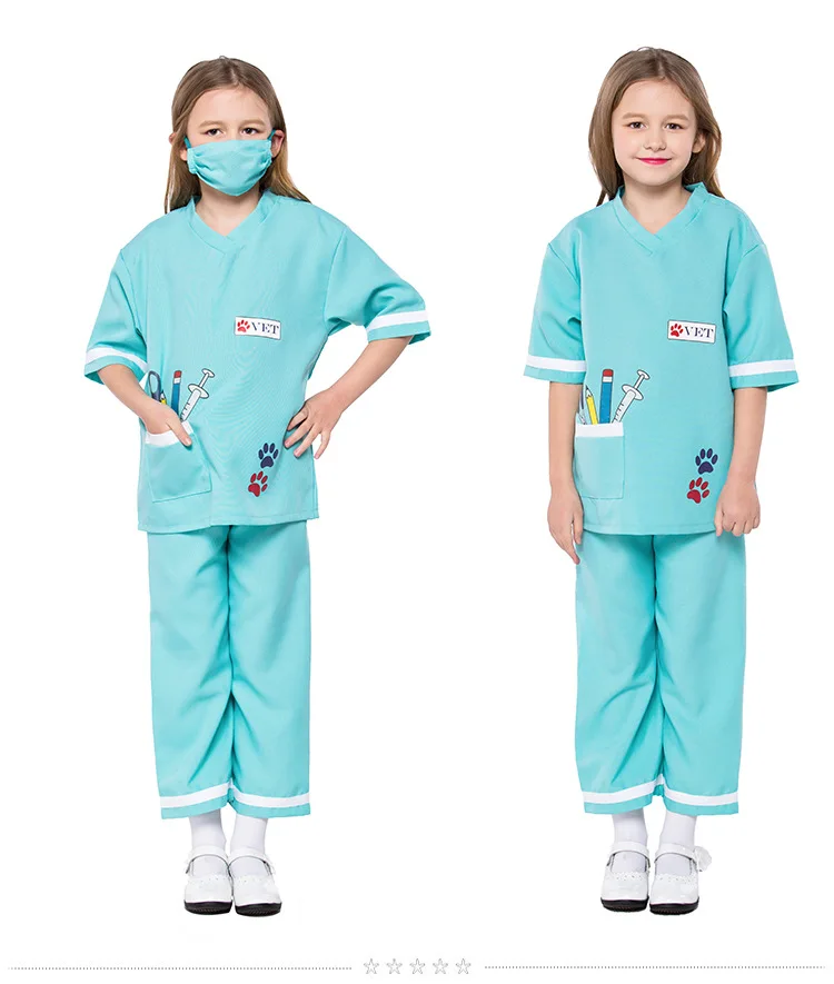 June 1 Children\'s Day veterinary costume Children\'s doctor professional experience game costume