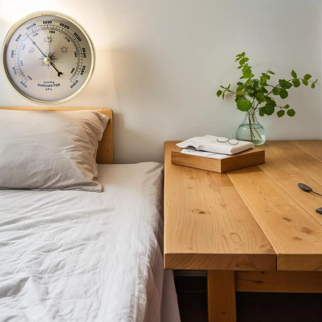 

Бытовой барометр с металлическим каркасом и манометром для часов, механическое устройство для мониторинга погоды, батарея не требуется для домашнего использования