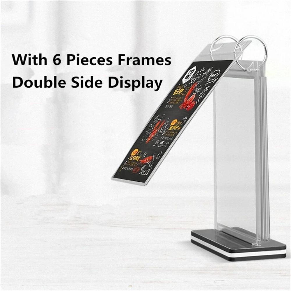 A4 Menu Holder Display Acrylic Sign Holder Note Holder Table Poster Stand Price Tag Holder Display Stand For Store Restaurant