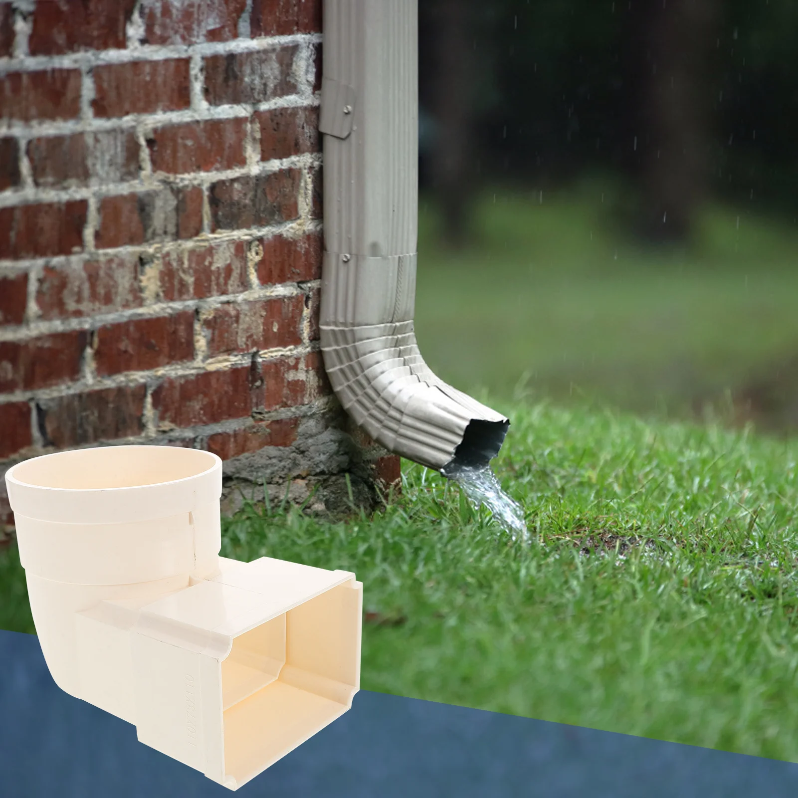 Квадратный дождевой желоб, водосточная труба, прочный вентиляционный коленчатый соединитель из ПВХ для виллы, система сбора дождевой воды, сушилка, вентиляционный шланг