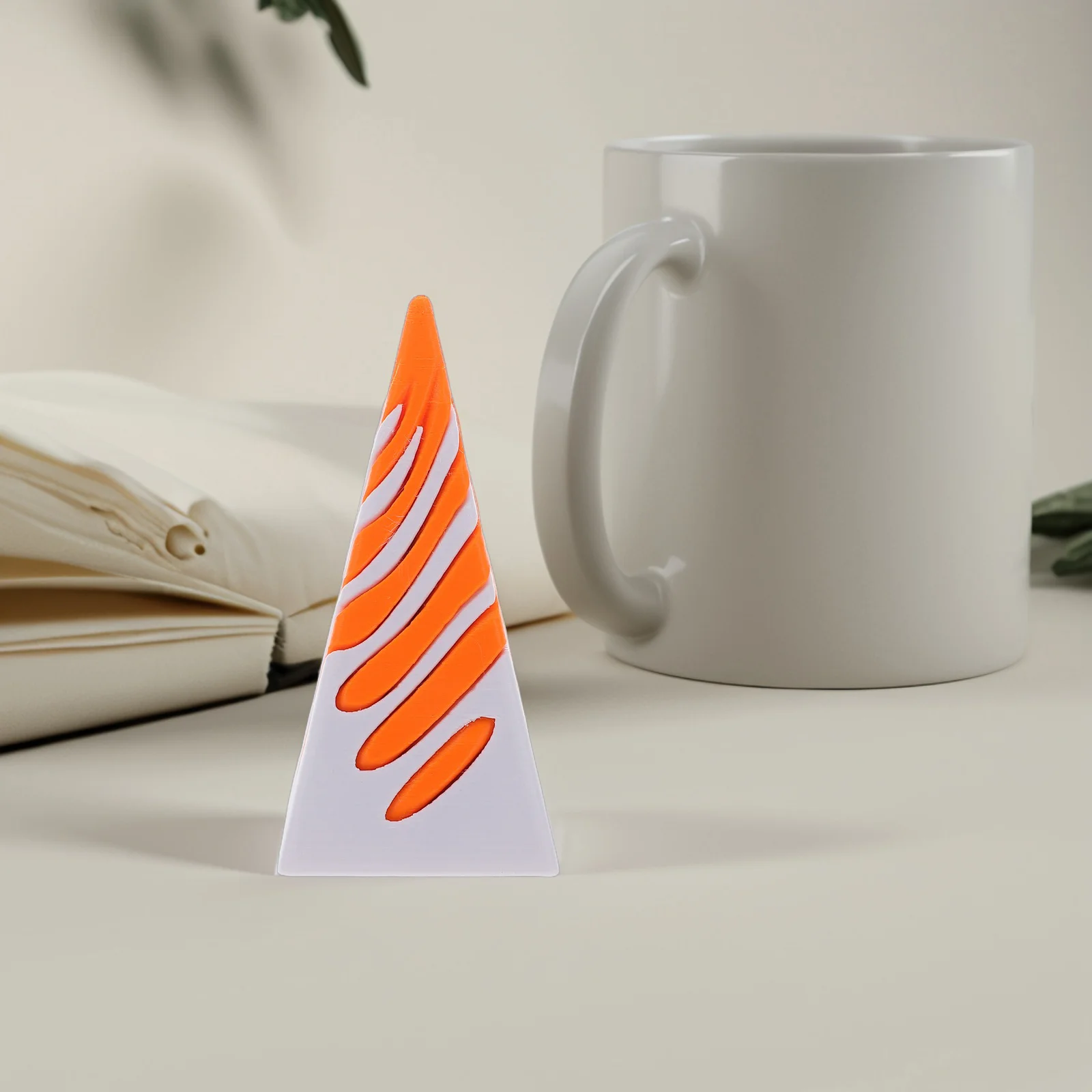 

Impossible Pyramid Spiral Cone Fidget 3D Print Desk Ornament Cool Office Decor Unique Artistic Sculpture Fidget Cone
