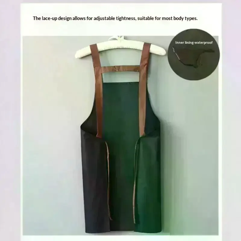 Kitchen Apron Waterproof Oil Proof Durable Unisex Cooking Apron for Home Kitchen Restaurant BBQ Gift for Cooking Lovers