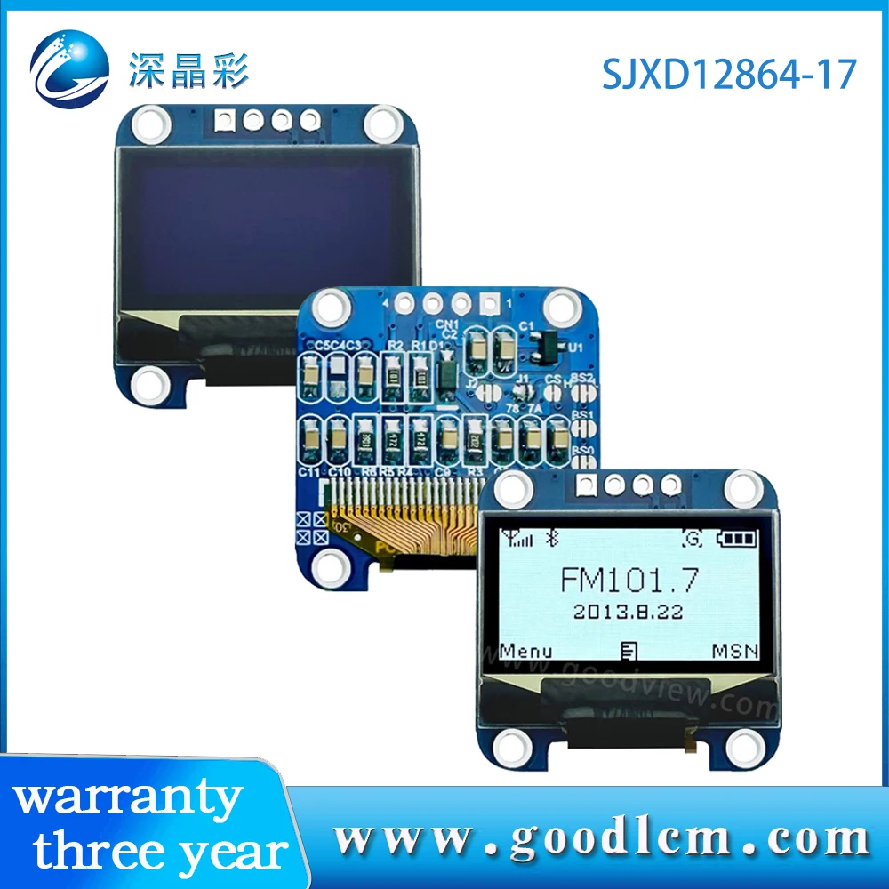 Factory hot sales 0.96 Inch 12864 oled i2c display ssd1306 drive IIC four-wire interface White characters