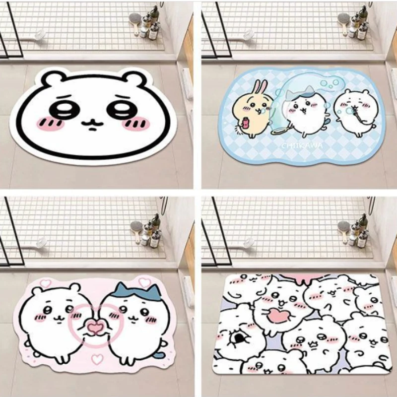 

Chiikawa Cute Cartoon Hachiware Usagi Floor Mat Stylish and Simple Anti-slip Resistant To Dirt Carpet Cute Things for Girls