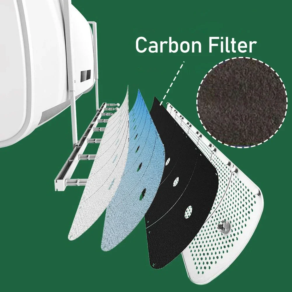 White High Quality Wind Deflector COTTON FILTER No Punching Cotton Filter 8 Leaf Adjustable Basic No Filter Home