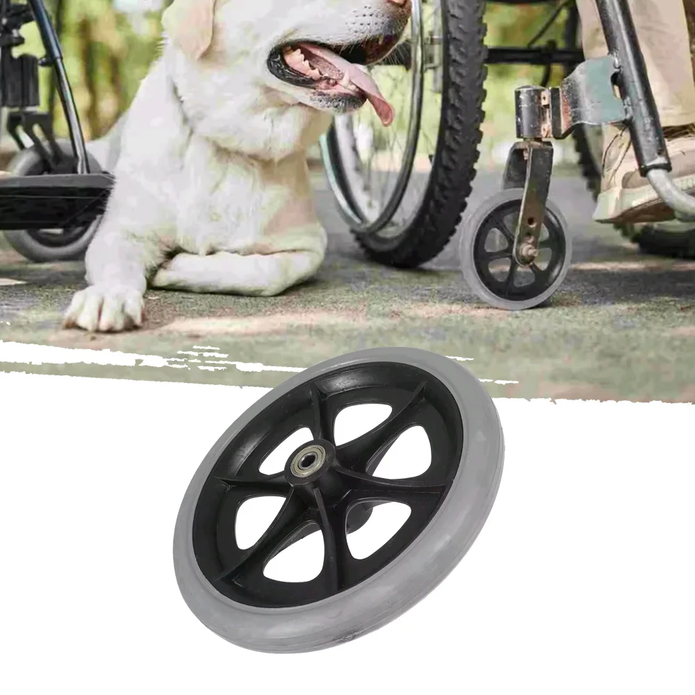 1pc/2pcs Wheelchairs Front Wheel Rollator Walkers Caster 6/7 Inch Wheelchairs Omni-directional Wheels Replacement Part