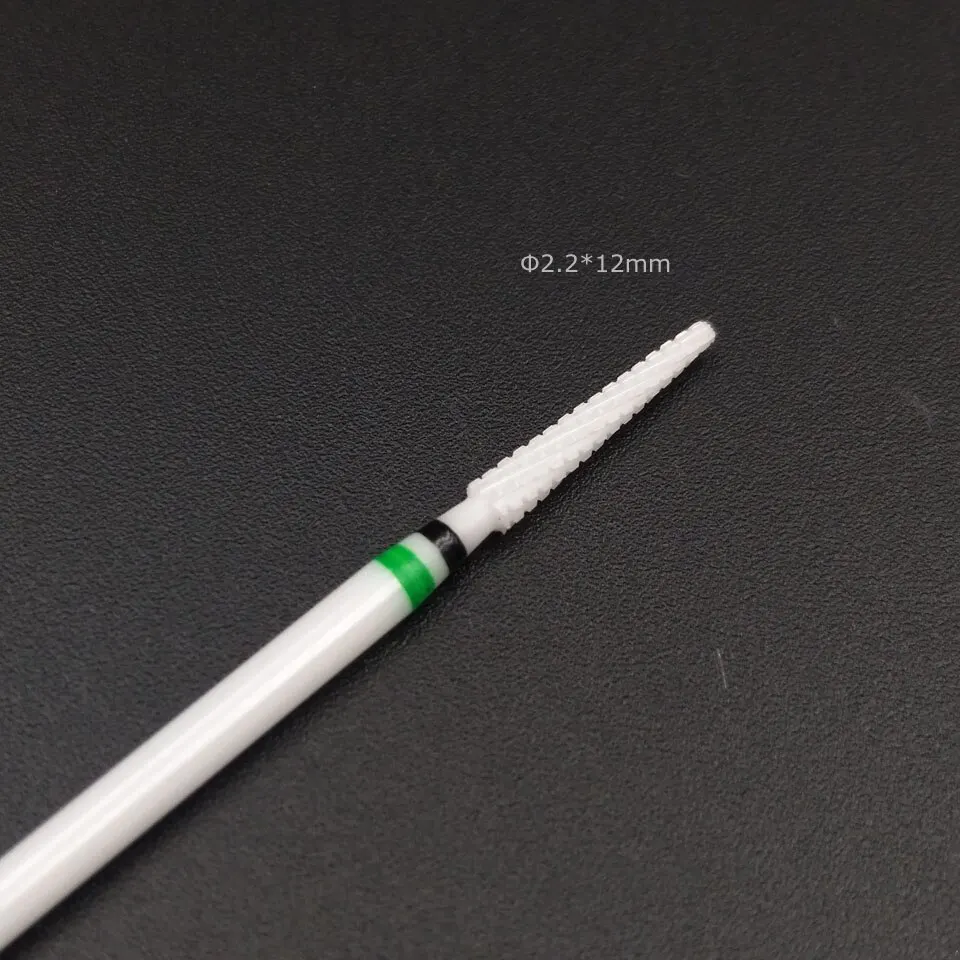 HYTOOS Ceramic Nail Drill Bit 3/32" Rotary Cuticle Clean Burr Bits For Manicure Electric Drill Accessory Nail Beauty Tools-L358T