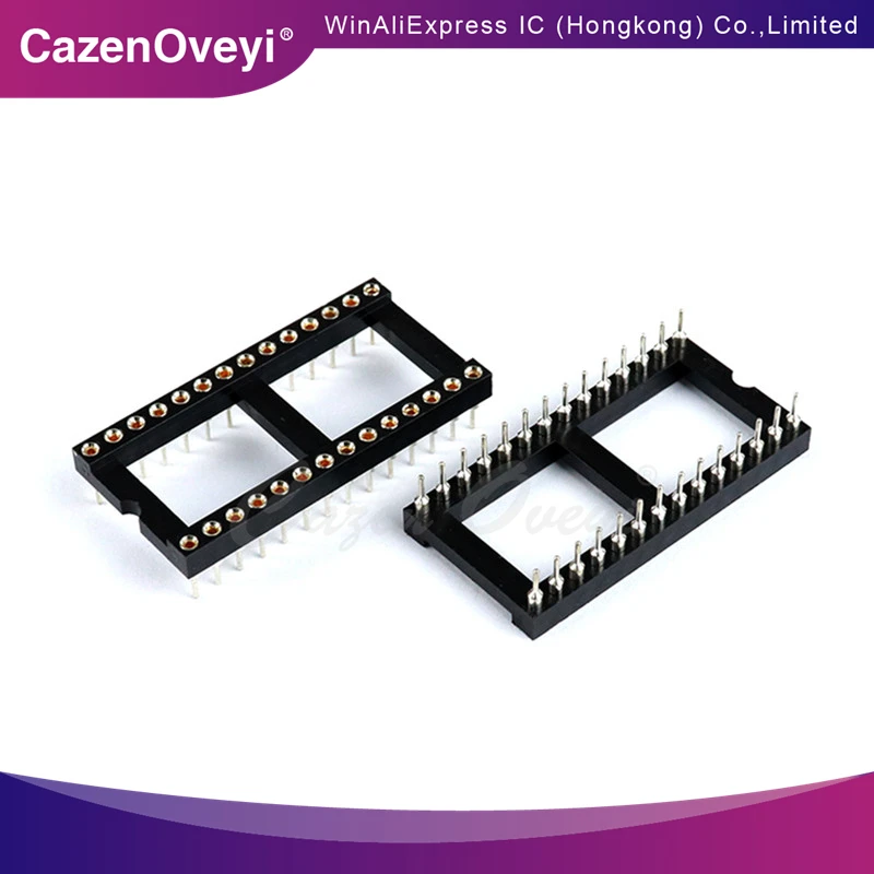 10piece IC socket integrated block in-line DIP single-chip microcomputer chip round hole base sub 28P wide