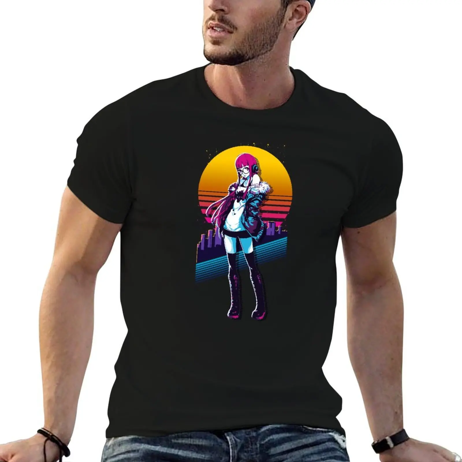 

P5R - Futaba *80s retro* T-Shirt t shirts for man pack white t shirts for man graphic vintage man t shirts cotton T-shirt