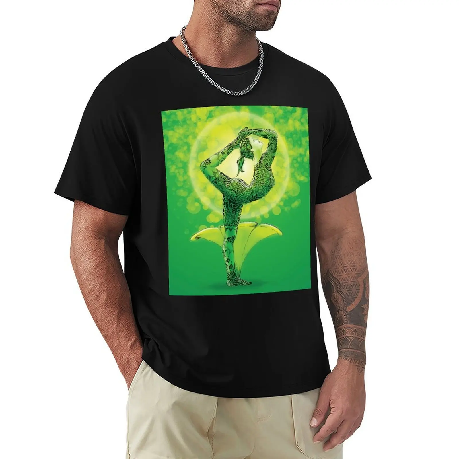 

Yoga Dancer Pose T-Shirt quick drying funny shirt cotton custom t-shirts sports fans T-shirts for men cotton
