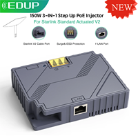 EDUP Starlink V2 150W 3 in 1 Step Up PoE Injector with comprehensive protection for Starlink Standard Actuated for RVs Outdoor