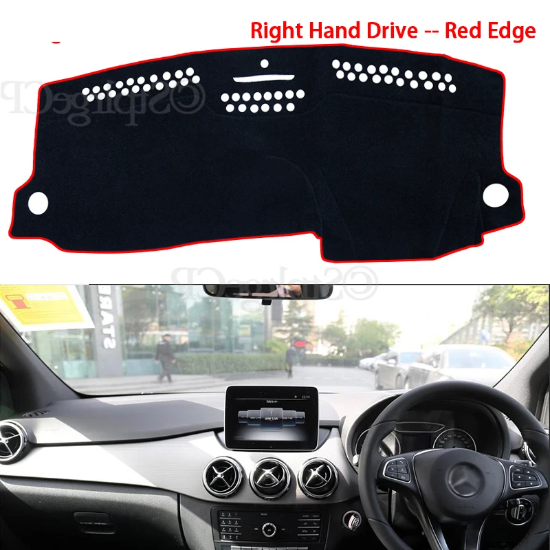 Sunshade Dashmat Accessories B-Klasse B160 B180 B200 2016 2018 for Mercedes Benz B-Class W246 Anti-Slip Mat Dashboard Cover Pad