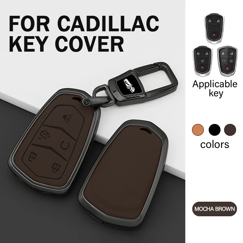 Para Cadillac 2015-2019 Escalade ATS CTS CT6 XTS XT5 SRX, funda protectora metálica para llave de coche, accesorios para coche, llavero