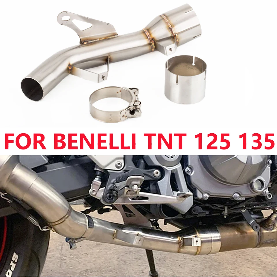 

Motorcycle Exhaust for Kawasaki Z900 2020REALZION Z900 Exhaust Pipe Middle Pipe Tube Exhaust Connector Muffler Escape Link Pipe