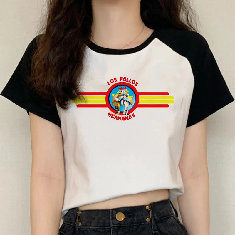 los pollos hermanos t shirt male white t shirt y2k aesthetic funny vintage t-shirt manga couple clothes