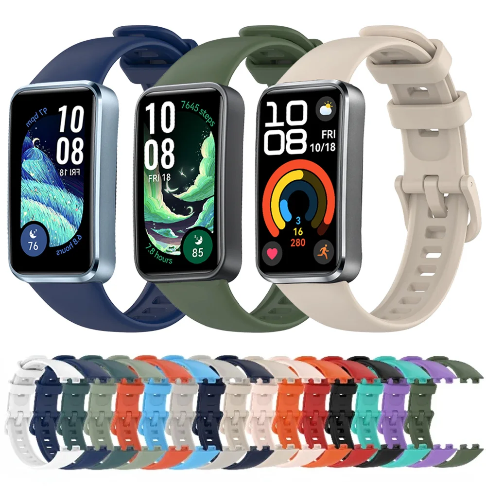 Sport-Silikonarmband für Huawei Band 10/9/8 Smartwatch, verstellbares Armband für Huawei Band 10 9 Uhrenarmband-Zubehör