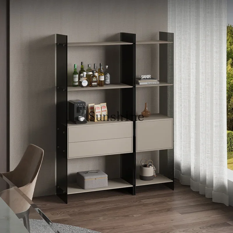 

Italian minimalist living room storage dining room household light luxury high-end bookshelf