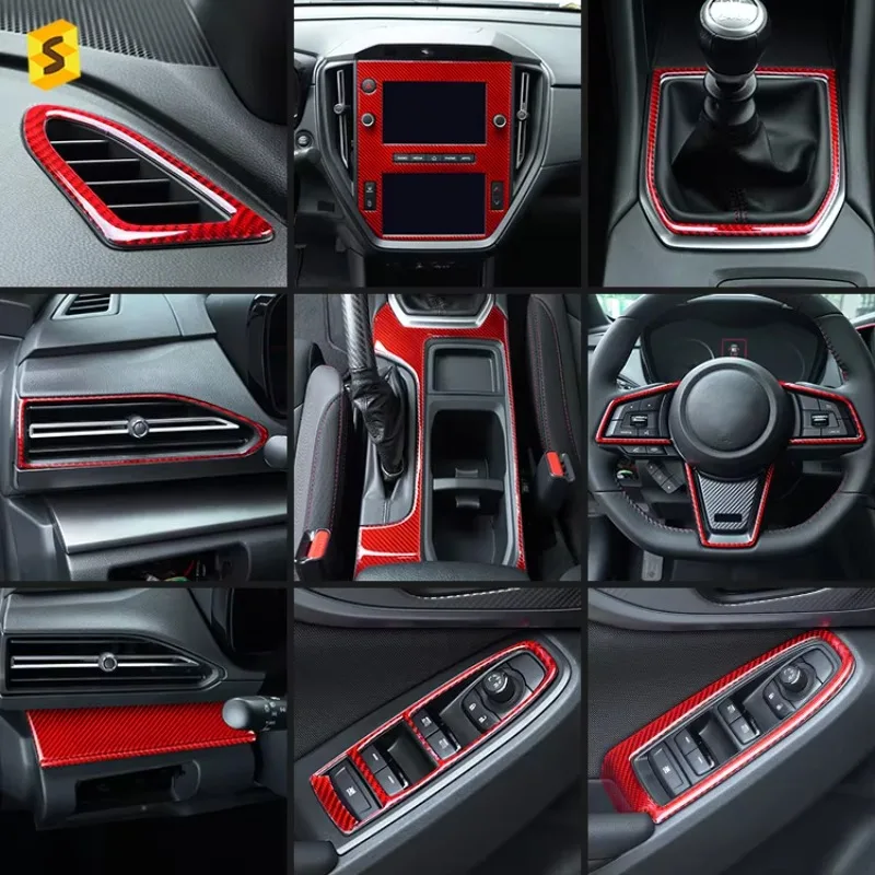 ES for Subaru WRX 2022 Inner Decorative Accessories Kit Cover Trim Carbon Fiber Car Interior Accessories