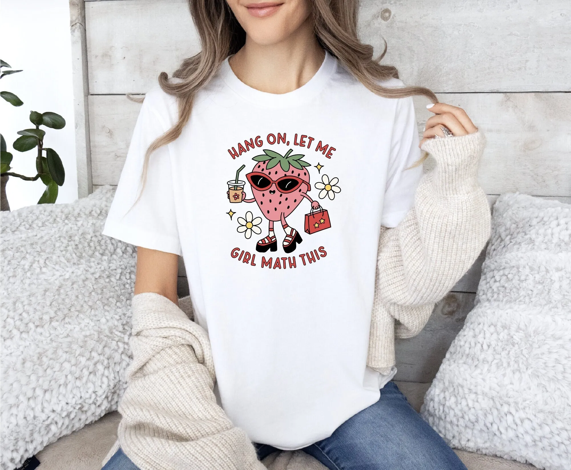 Hang On Let Me Girl Math This T Shirt Maths Funny Strawberry For Friends Sarcastic