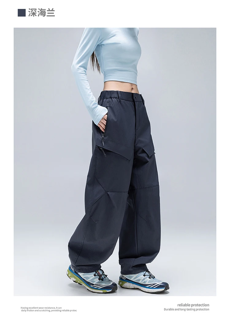 Outdoor Teflon Wasserdichte Cargohose - Unisex Amerikanischer Workwear-Stil Gerade Passform Wanderhose für den Herbst – Detail 16