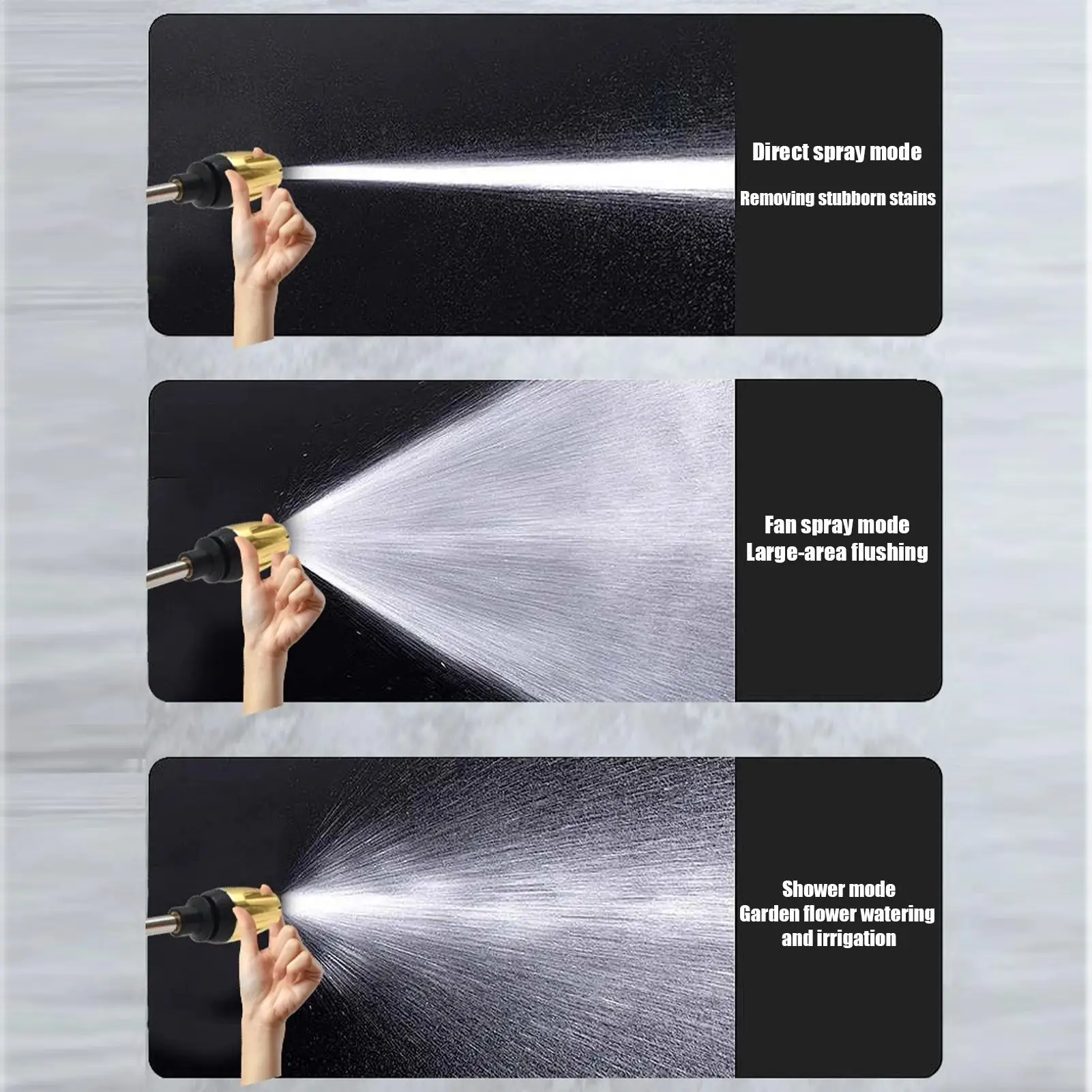 

Насадка для шланга, сверхмощная, регулируемая, мощная, ручная, для садового шланга, для мойки автомобилей, полива растений, уборки