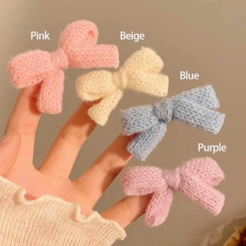 

Hair Bow Clips for Women Girls Bowknot Hair Clips Knitted Bow Knot Hair Clip Barrette for Thin Thick Hair Accessories for Women