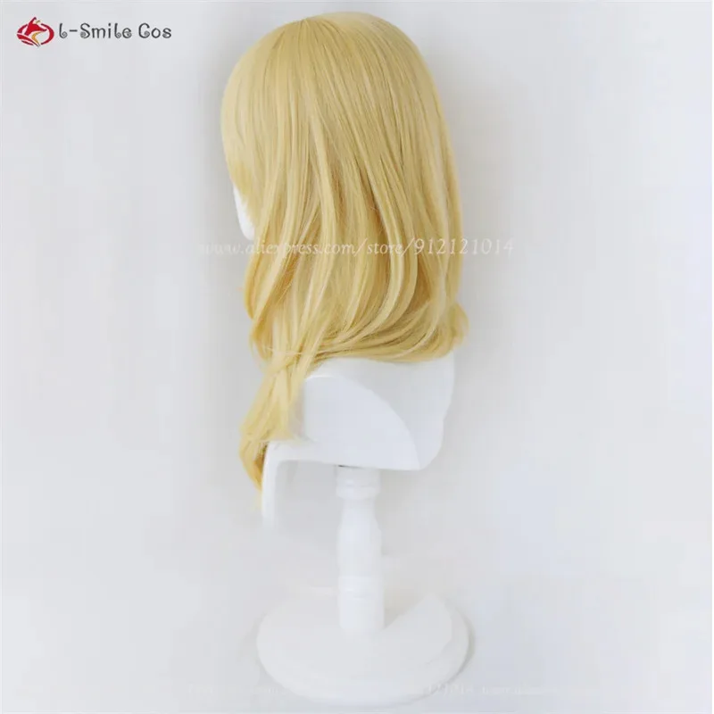 2025 أنيمي سانو تأثيري 65 سنتيمتر طويل الذهبي الأشقر الضفيرة إيما الشعر مقاومة للحرارة هالوين كرنفال دور اللعب النساء شعر مستعار + واي
