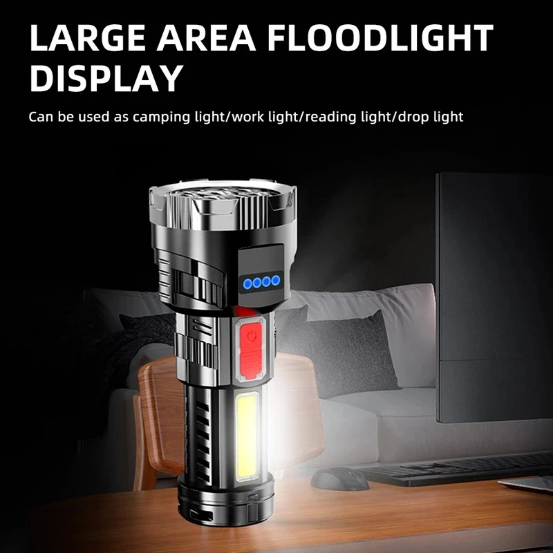 9 núcleo super brilhante led lanterna cob ao ar livre portátil usb recarregável luz forte longo alcance à prova dwaterproof água caminhadas acampamento