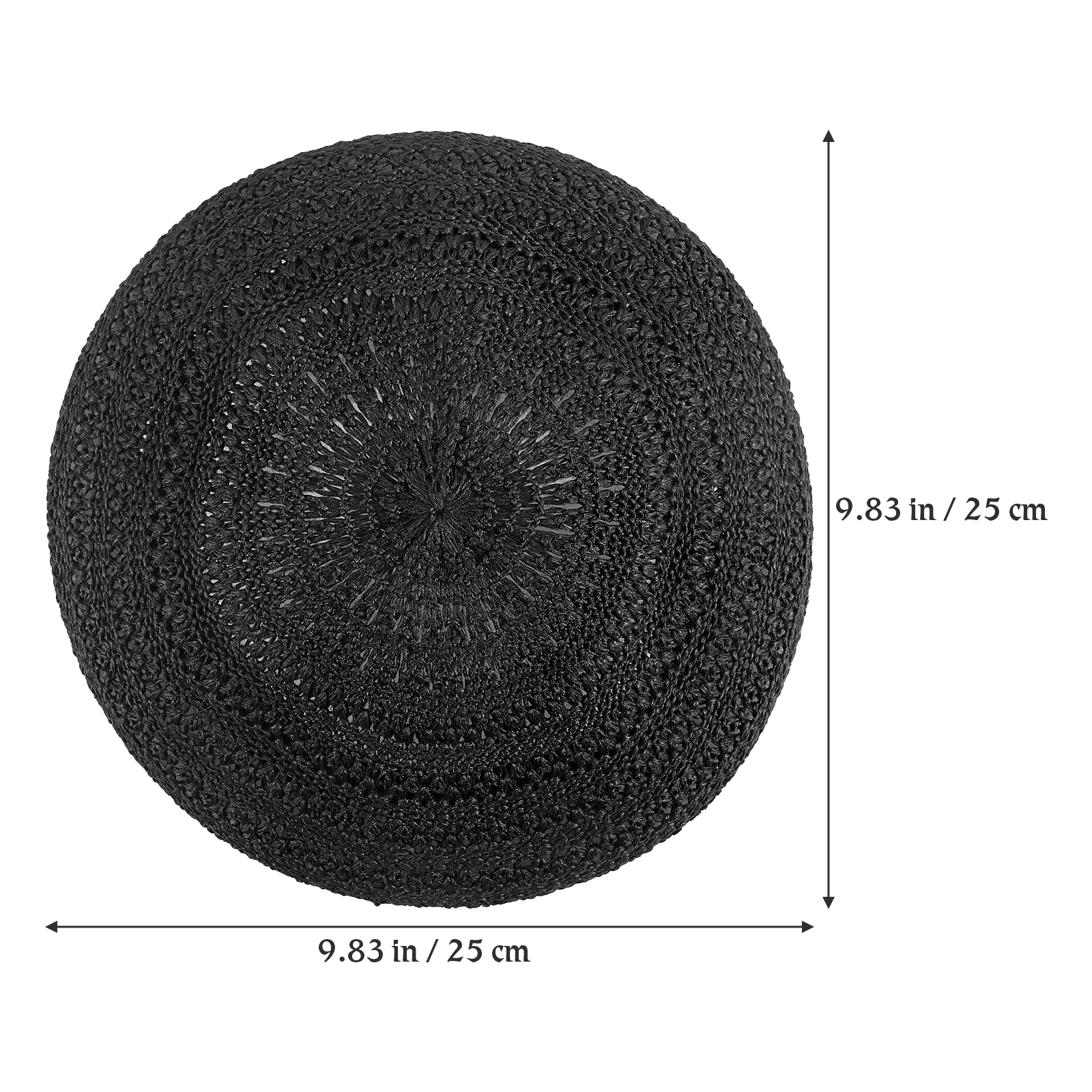 

Spring Summer Vintage Woven Beret Hat Hollow Out Casual Travel Vacation Fashion Art Hat For Women Men Outdoor Black