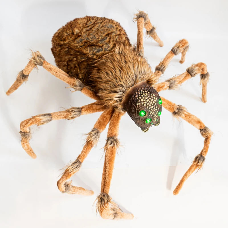 Halloween extra large spider ornament haunted house amusement park electric luminous simulation scene horror decoration props
