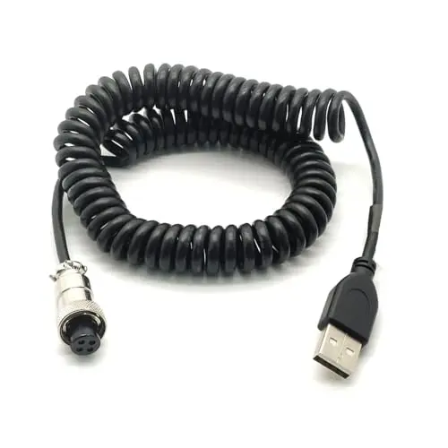 3Meter GX12 Female 4 Pin Aviation Plug to USB2.0 Type-A Male Cable for Aviation Equipment
