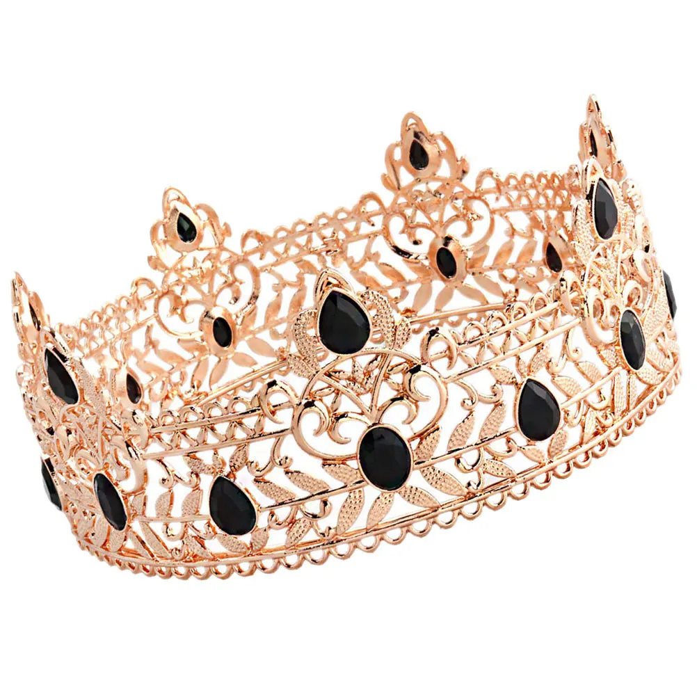 Couronne de Style rétro pour hommes, accessoire de Cosplay pour fête de mariage, accessoire de Costume de spectacle, bijoux couronne dorée