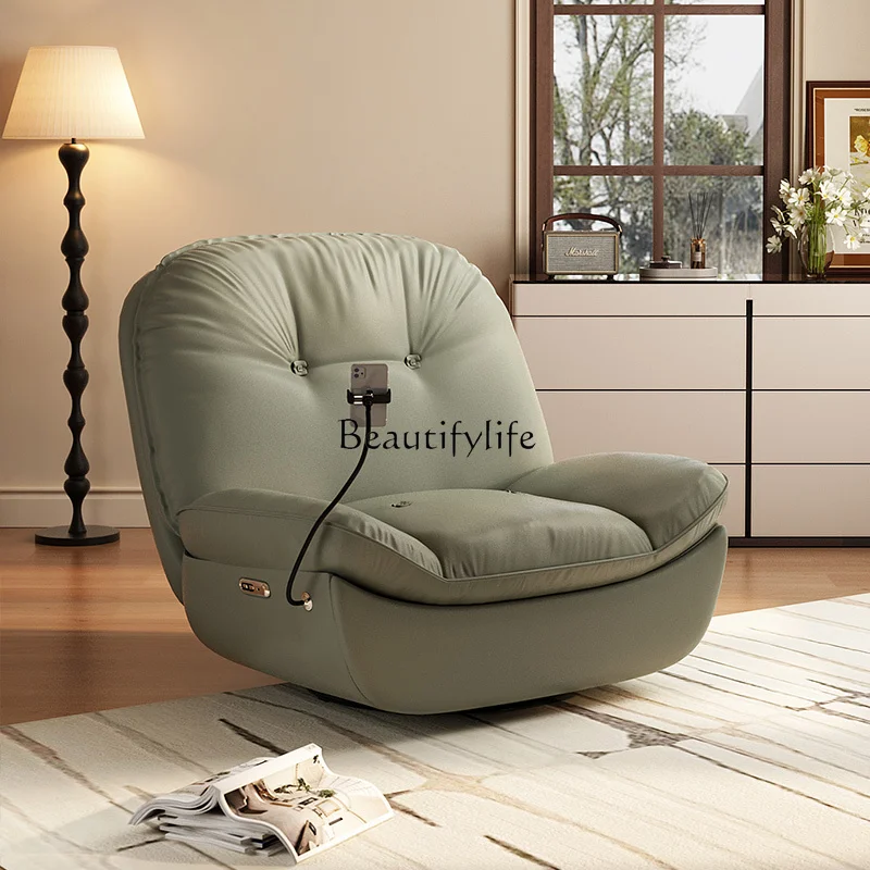 

Modern simple single sofa chair living room intelligent reclining electric function rocking chair casual rotation