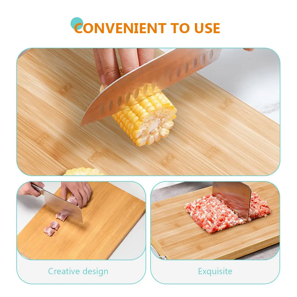 

Bamboo Cutting Kitchen Chopping Board For Vegetables Fruits Meat Noodle Kneading Smooth Burr-Free Household Fruit Cutting Board