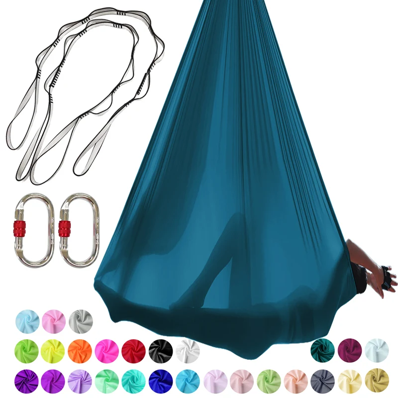 6Yard 5.5 Meters Aerial Yoga Hammock Set Anti Gravity Inversion Equipment Yoga Swing