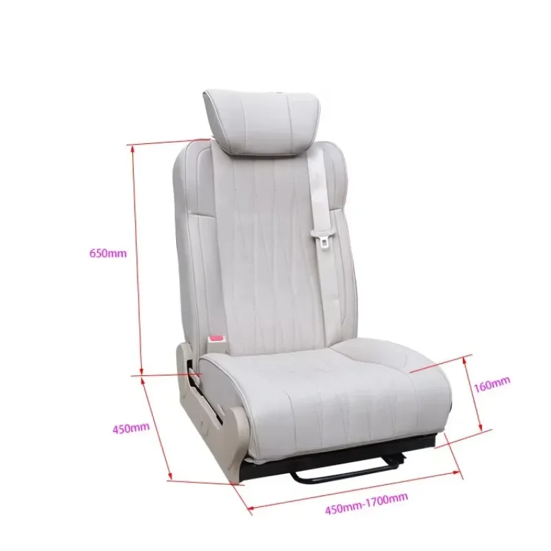 

High Quality Multi-Functional RV Folding Bed Seat Customized High Back Leather Seat Wholesale for Camper Van Campervan Motorhome