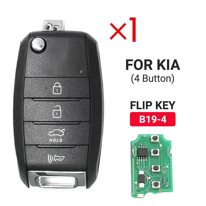 KEYDIY B19-4 KD Remote Control Car Key Universal 4 Button For KIA Style For KD900/KD-X2 KD MINI/ URG200 Programmer