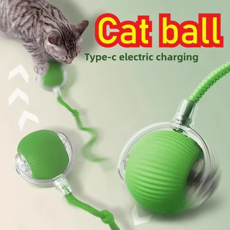 Automatic Rolling Ball Interactive Ball Cat Toys Pet Supplies Electric Dog Training Cat Teaser simulated Rat Rechargeable