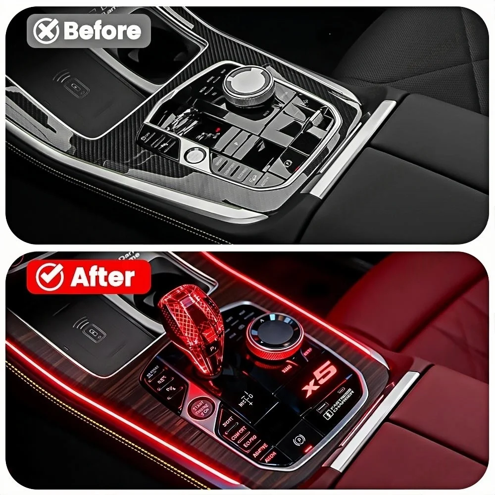 LED 11 Color Ambient Light Center Console Docking Station For BWM 3/4Series G20 G22 G26 G28 X3 X4 X5 Car Lnterior Modification
