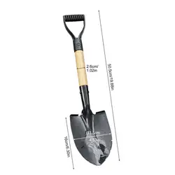 Digging Shovel D Wood Handle Anti-skidding Shovels Trowel Rustproof Garden Scoop Coated Surface Camping Outdoor Small