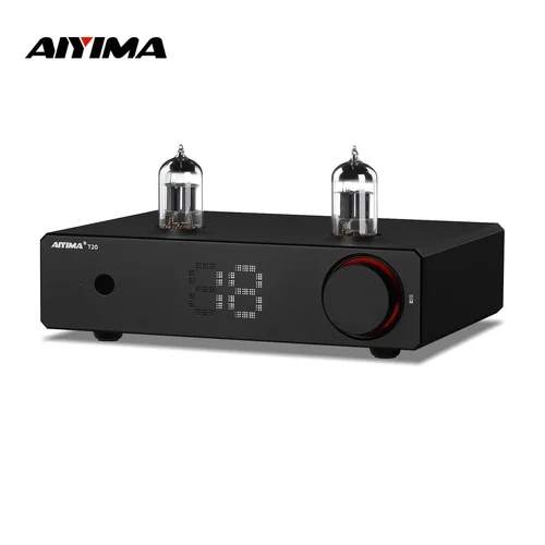 Preamplificador de tubo de vacío AIYIMA T20 ECC83 preamplificador totalmente equilibrado entrada RCA XLR estéreo HiFi DAC AMP salida de gatillo de 12V
