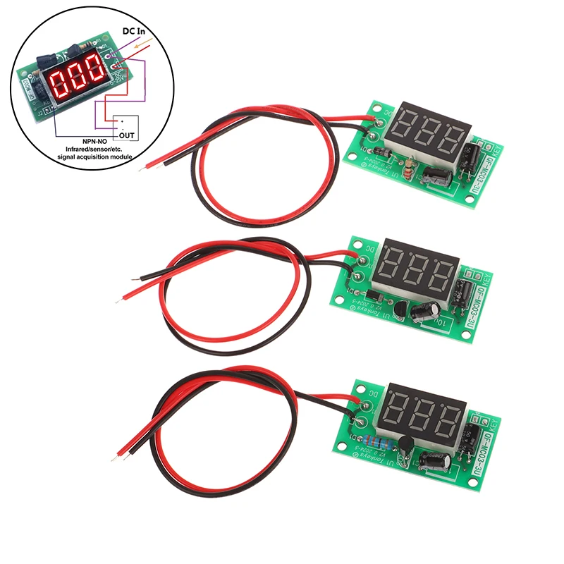 High Quality Digit Digital Counter Module Board 4-7V/ 7-16V/15-26V Digital Tube Display Trigger Counter Module Accumulator